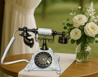 Libro degli ospiti audio per matrimoni: telefono retrò – alternativa al libro degli ospiti vintage con messaggi vocali – Decorazione per matrimoni e ricordo da regalare