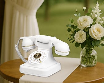 Libro degli ospiti audio per matrimoni: telefono retrò – alternativa al libro degli ospiti vintage con messaggi vocali – Decorazione per matrimoni e ricordo da regalare