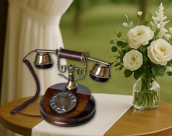 Libro degli ospiti audio per matrimoni: telefono retrò – alternativa al libro degli ospiti vintage con messaggi vocali – Decorazione per matrimoni e ricordo da regalare