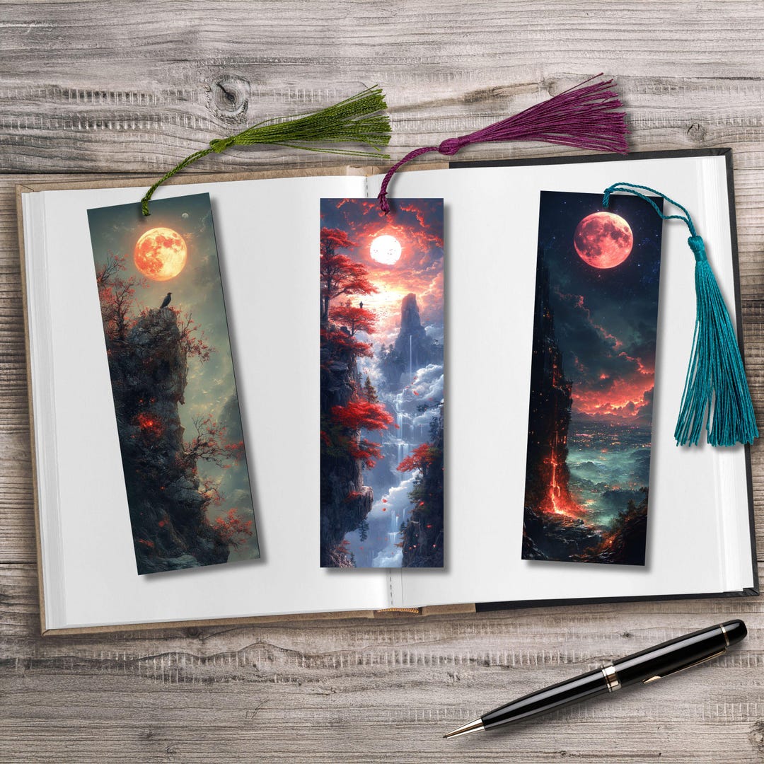 Fantasy Bookmark Examples Fantasy Bookmarks โ Fairytale Worlds โ Diy Bookmark With Tassel โ Diy ...