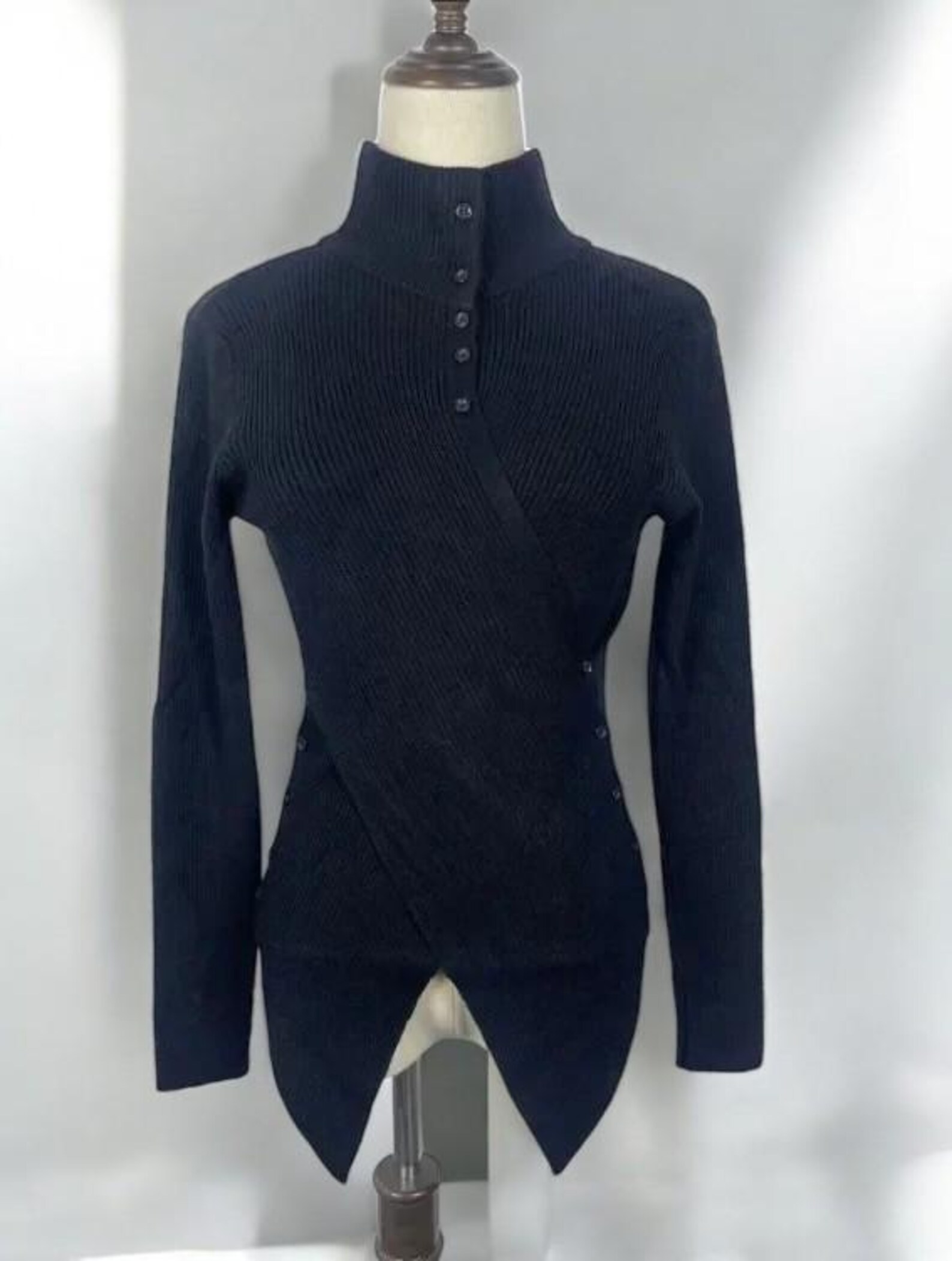 Women's Asymmetrical Neck Sweater - Soft Pullover for Casual Wear main image 0