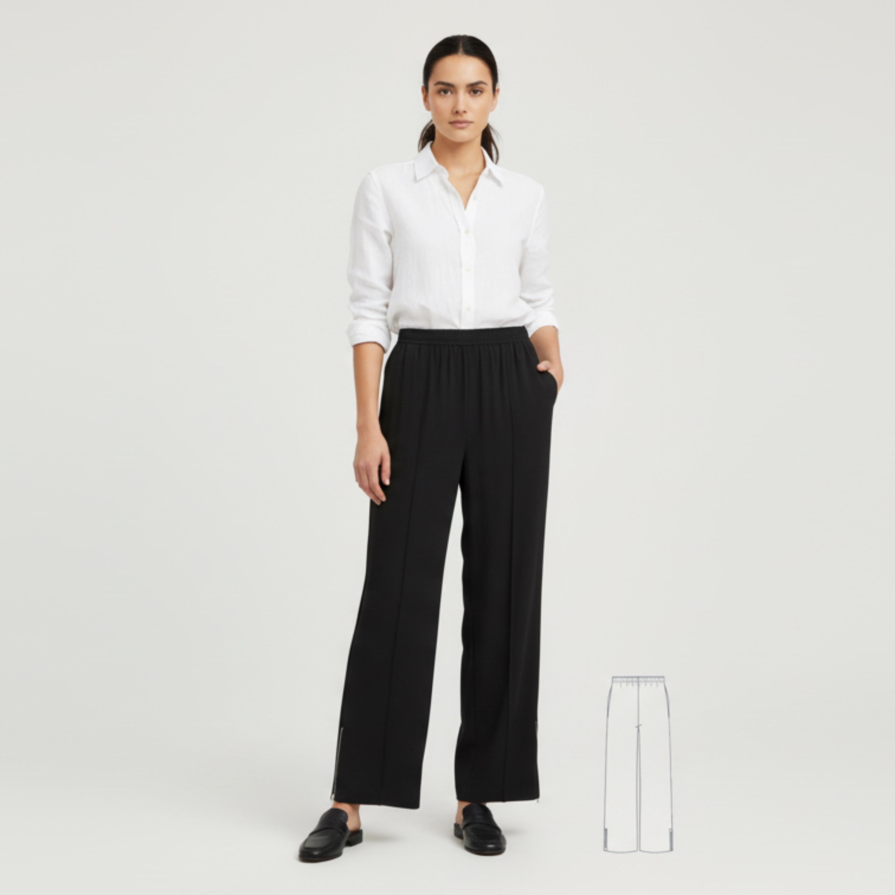 Pull on Pants Sewing Pattern | Elastic Waist, Relaxed Fit (PDF Pattern ...