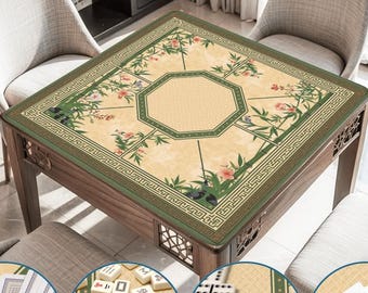 Mahjong Mat Rollable Table Cloth Cover Set with Bag and Instructions Perfect for Players Beginners and Pros Practice Mahh jongg Gift Ideas