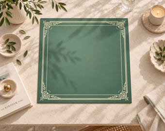 Tapete de Mahjong de Lujo Dorado Verde Enrollable Profesional Antideslizante Funda de Mesa Tapete de Juego Reductor de Ruido con Bolsa de Almacenamiento Tamaño Profesional de 31.5" 2 mm 3 mm Juego