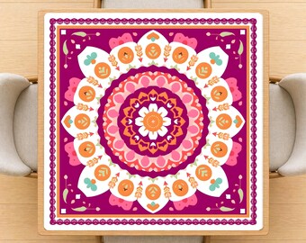 Color Picnic Mahjong Mat with Rules Travel Bag Mahjongg Table Cover Cloth Set for Game Nights Gift Ideas Mahh jongg Lovers Friends Men Women