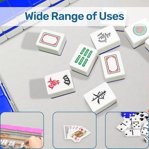 Tapete enrollable de Mahjong con diseño de flores naranjas, 31,5 pulgadas, antideslizante, con bolsa de lona, accesorios de Mahjong, regalos para entusiastas, juegos de Mahjong. imagen 6