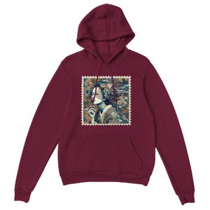 Unisex Cozy Vintage Japanese Ninja Hoodie Abstract Asian Art Japan Hoodie Sweater Attitude Wear Japan Style Gift Gift Motivational Hoodie