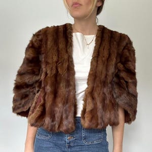 Vintage Mink Fur Cape / Capelet (One Size)