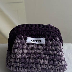 Bolsa de crochê feita à mão, bolsa colorida, bolsa de declaração sustentável, bolsa boho, moda upcycling, bolsa única
