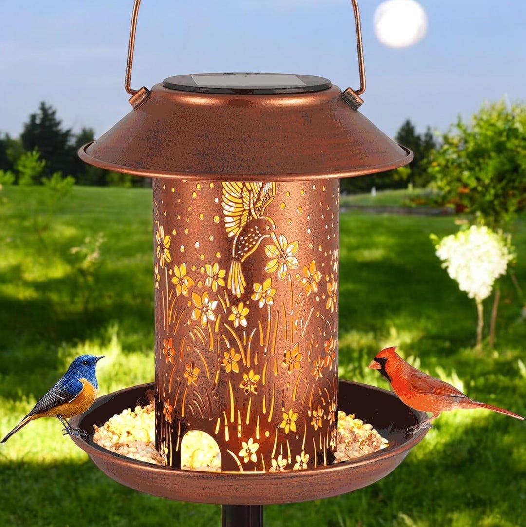 thumbnail image 2 of Wildbird Bath Bowl Solar Powered Hanging Bird Bath With Fountain - Outdoor Garden Bird Feeder & Water Bowl Bird Baths For Outdoors 2 of 9