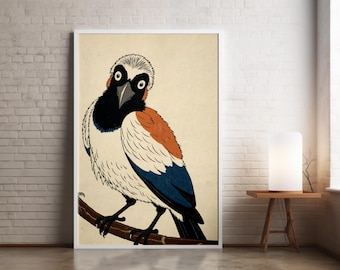Ukiyo-e Bird Print: Vintage Japanese Nature Art (Digital Download)