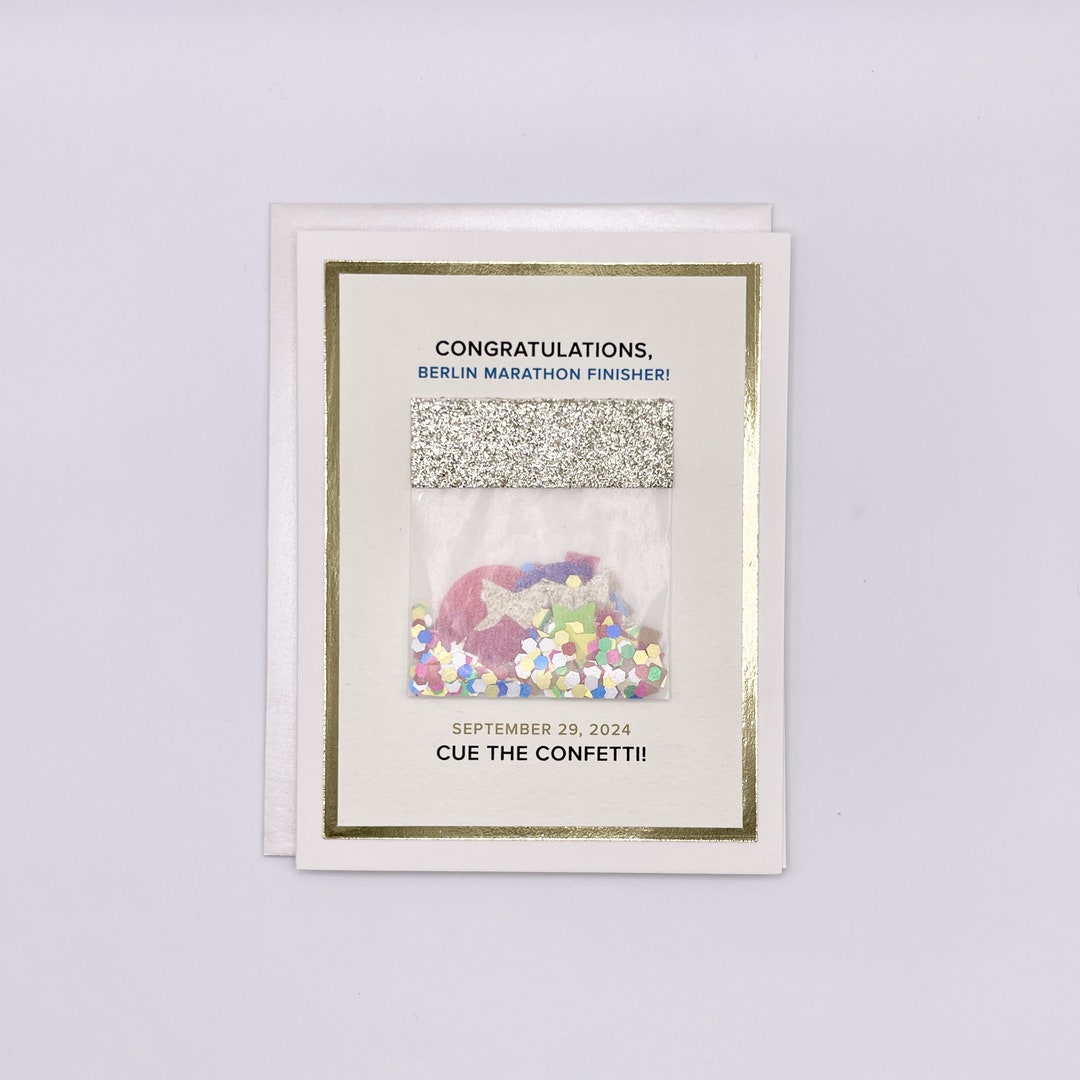 Berlin Marathon Card 2024 Handmade Card, Berlin, World Marathon Majors