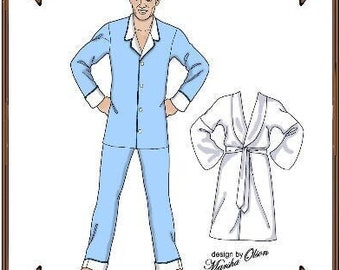 16" Male pattern "Feels Like Home" Men's Pajamas - Style 119 TO