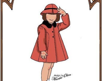 14" Betsy McCall pattern "My First Day"  Button Front Coat, Hat - Style 31 BMc
