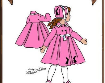 8" Tiny Betsy CLASS pattern "Daddy's Girl" - Spring Coat, Bonnet - Style 73 TB