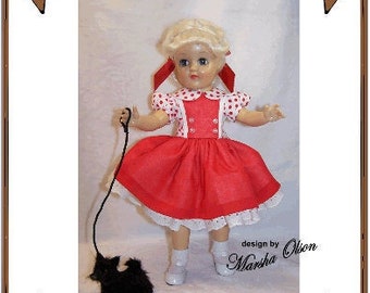14" Toni pattern "A Walk In the Park" - Shirtwaist Dress with bib front and puff sleeves - Style 203 TONI
