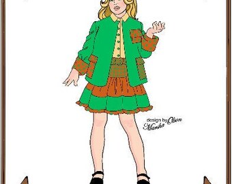 11-12" Leeann/Marley CLASS pattern "Head of the Class" Jacket, Skirt, Blouse - Style 86 LA