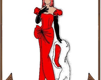 18" Kitty pattern "Pretty Woman" - Evening Gown, Gloves - Style 12 K