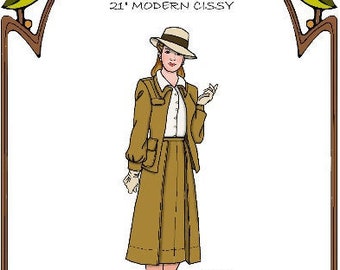 21" Cissy pattern "Casablanca" Suit Jacket, Blouse, Hat - Style 80 C