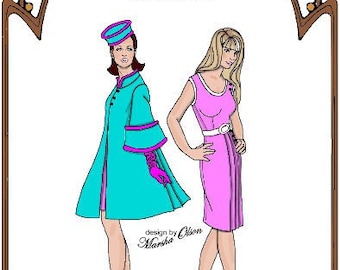 11.5" Barbie pattern "Sweet Connections" Dress, Coat, Hat - Style 84 SB