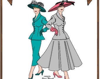 15" "New Look" Gene pattern  Jacket, Circle Skirt, Large Round Hat, Purse - Style 40 G