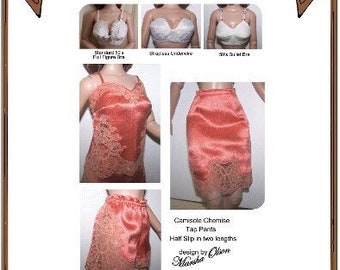 17" Deanna Denton pattern "Essential Intimates" - Bra, Camisole, Tap Pants - Style 145 DD