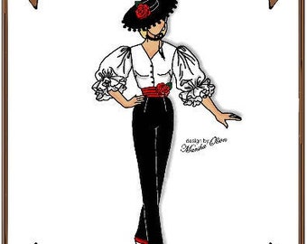 15" Gene pattern "South of the Border" - Slacks, Blouse, Hat - Style 21 G