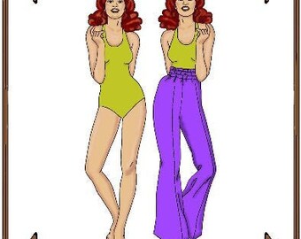 22" American Model pattern "Born To Run" One pc. body suit, jogging pants - Style 95 AM22