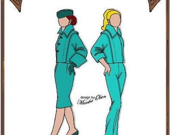 9" Cissette pattern "A Step Up" Jacket, Skirt, Slacks, Hat - Style 43 Cs