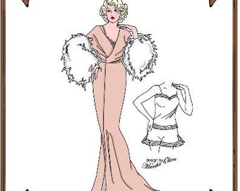 21" Cissy pattern "Dinner At Eight" 3-Piece Lingerie Set - Style 78 C