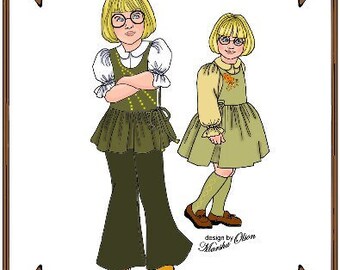 10" Ann Estelle pattern "Girls With Attitude"  School set of Blouse, Tunic or Jumper, Vest, Pants - Style 107 AE10