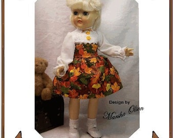 14" Toni pattern "A Day At Home" - Blouse, Dirndl Skirt w Wide Waistband - Style 205 TONI