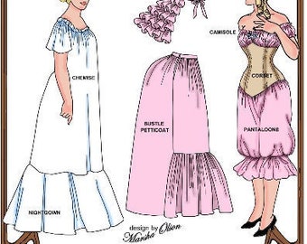 16" Tyler BRIDGERTON pattern "American Beauty" Six Victorian Undergarments - Style 101 TW