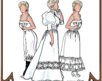 18" BRIDGERTON "Lady In Time" doll pattern - Camisole, Pantalets, Petticoat, Blouse, Skirt - Style 39 K