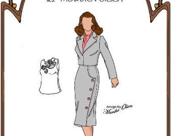 21" Modern Cissy pattern "A Successful Woman" - Skirt, Jacket, Blouse - Style 15 C