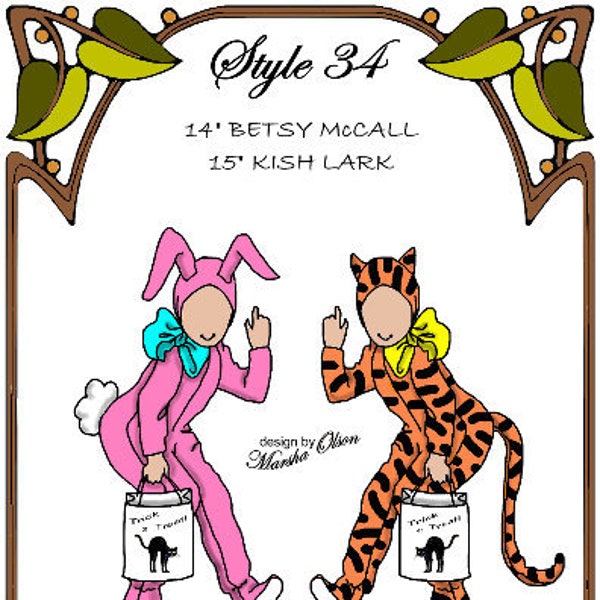 14 » Betsy McCall motif « Master of Disguise » Une pièce pied Sleeper ou Costume d’Halloween - Style 34 BMc