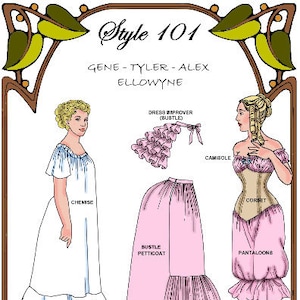 16" Tyler pattern "American Beauty" Six Victorian Undergarments - Style 101 TW