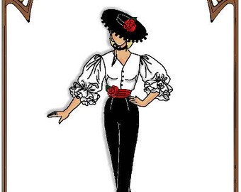 18" Kitty pattern "South of the Border" - Slacks, Blouse, Hat - Style 21 K
