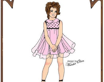11" LeeAnn pattern "Out Little Princess" - Dance Dress - Style 87 LA