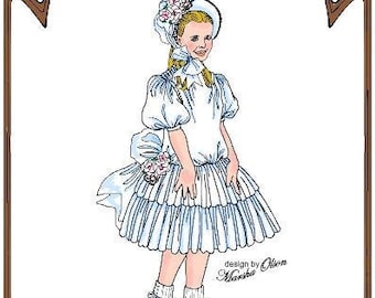 11" Bitty Bethany BRIDGERTON pattern "Bygone Days" - Victorian Dress, Bonnet - Style 113 BB