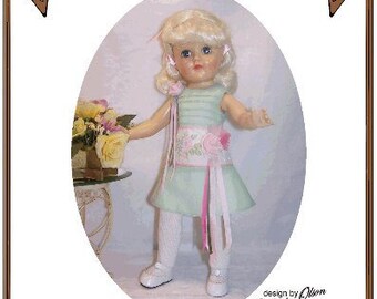 14" Toni pattern "Tea At Grandmothers" Drop Waisted Dress with Pintucks on the Bodice - Style 198 TONI