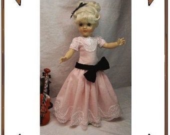 14" "The Recital" Toni pattern Floor length drop waisted gown with short sleeves and large velvet waist bow - Style 201 TONI