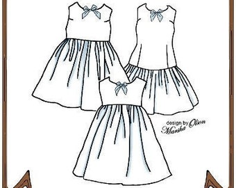 18" American Girl pattern "Slips Galore" 3 different Slips or Sleeveless Dresses - Style 82 AG