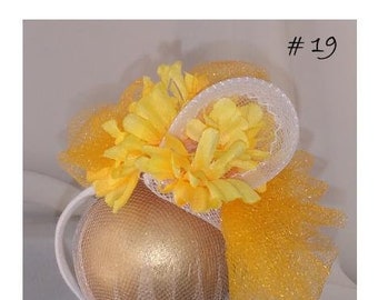 Doll Fascinator - Yellow 19