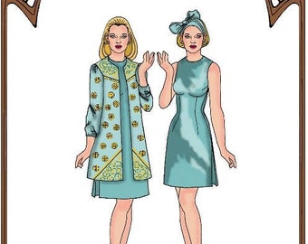 22" American Model pattern "Foreign Affair" Basic Sheath Dress, Duster Coat - Style 94 AM22