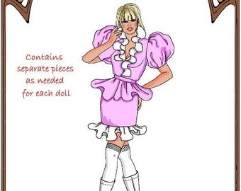 15-16" Gene/Tyler/Marilyn pattern (all sizes included) "Circle Game" - Blouse, Skirt in 2 lengths - Style 11 G