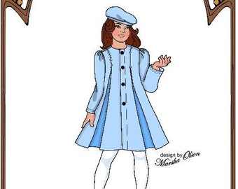 14" Betsy McCall pattern "Little Miss" Coatdress, Hat - Style 91 BMc
