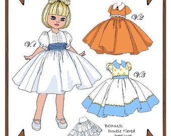 11" "Remembering Tomorrow" LeeAnn pattern classic full-skirted dress and petticoat - Style 132 LA