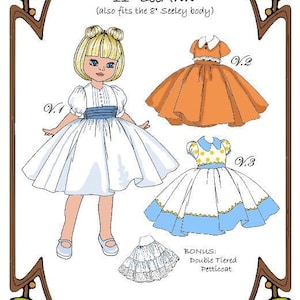 11&quot; LeeAnn pattern &quot;Remembering Tomorrow&quot; - classic full skirted dress and petticoat - Style 132 LA