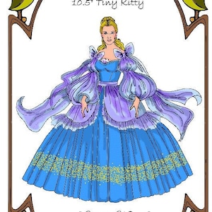 Robe de bal de princesse « Toute la magie » motif Tiny Kitty de 10,5 pouces - Style 57 TK